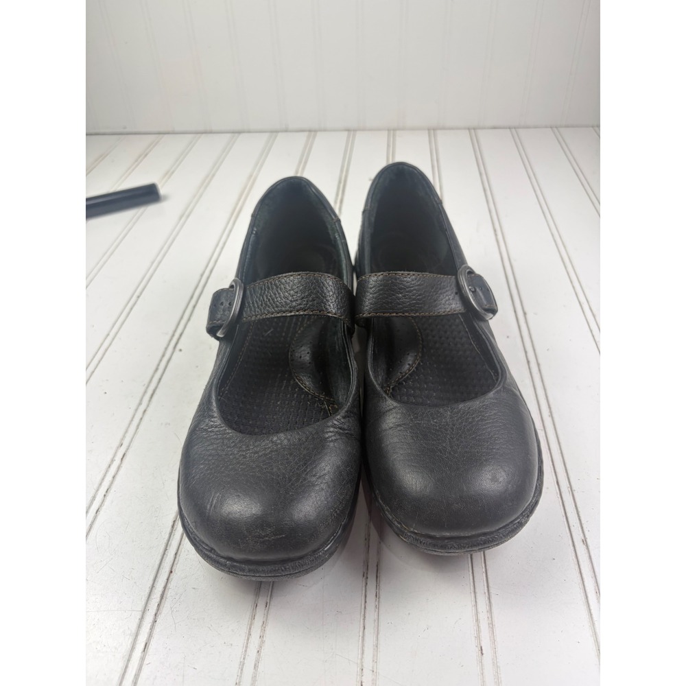 Born Vintage Y2K Black Leather Mary Jane Office Flats Women's Size 8 - Picture 2 of 10